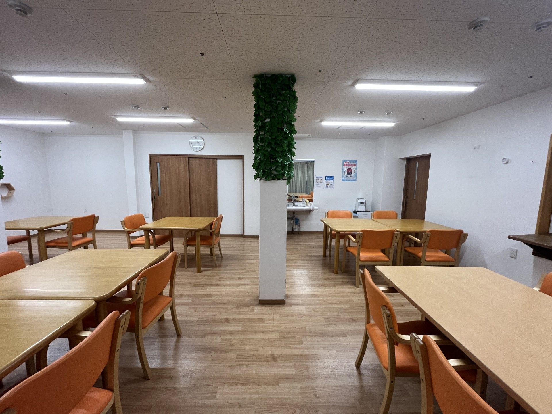 明るい共有スペース