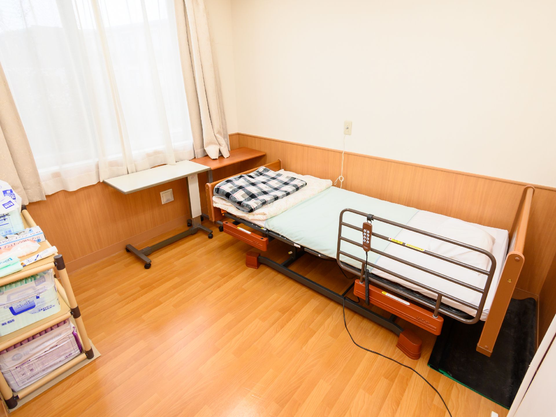 居室に設置されている介護ベッド