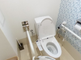 バリアフリーのトイレ付き個室