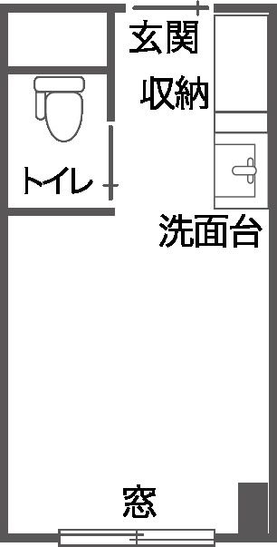 ホスピタルメント四谷大京町の1人用の間取り図