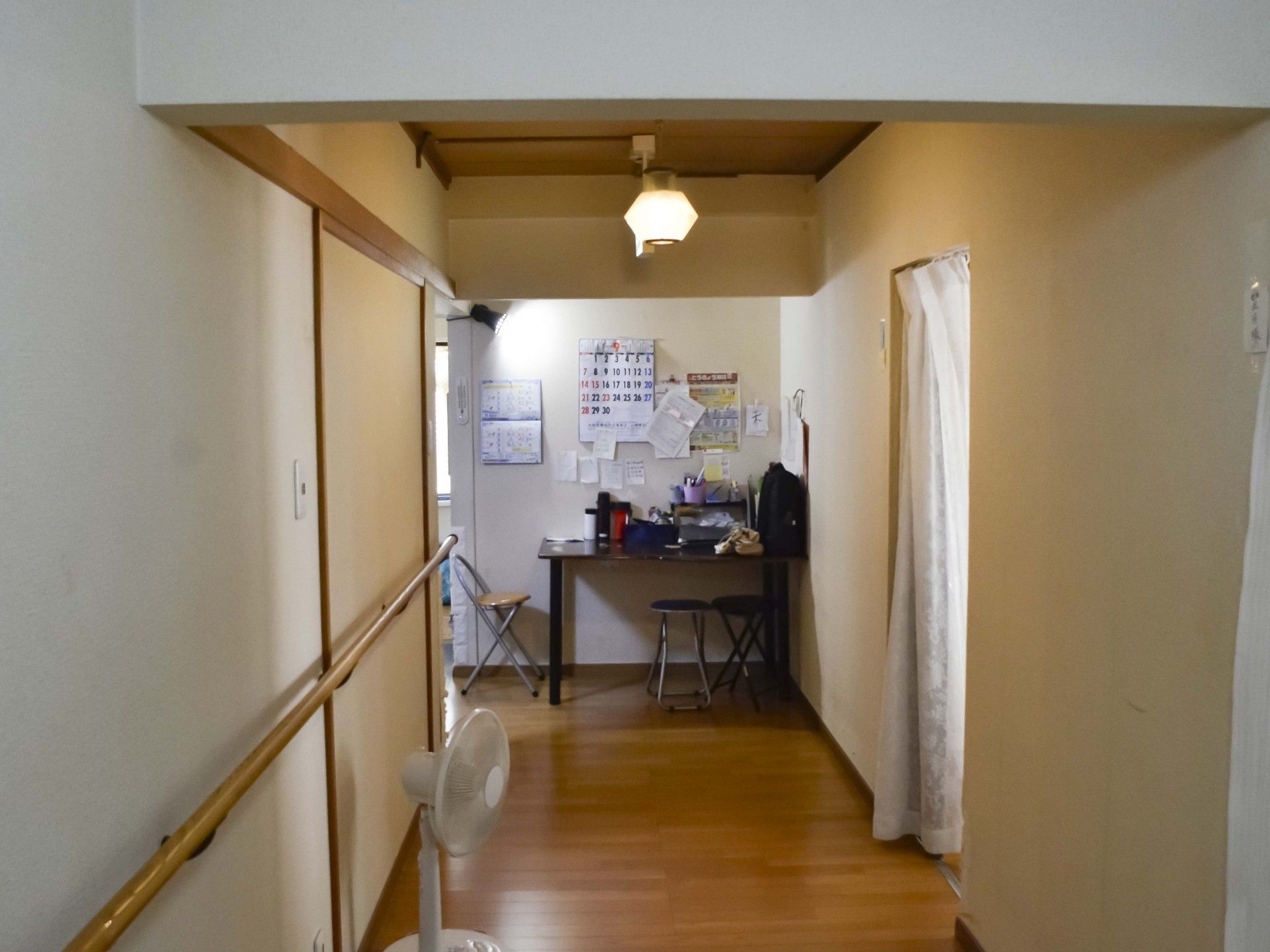 廊下の一角にある作業スペース