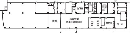 らいふアシスト・泉ヶ森 南館の1階のフロアマップ