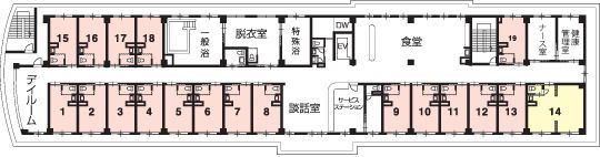 らいふアシスト・泉ヶ森 南館の2階のフロアマップ