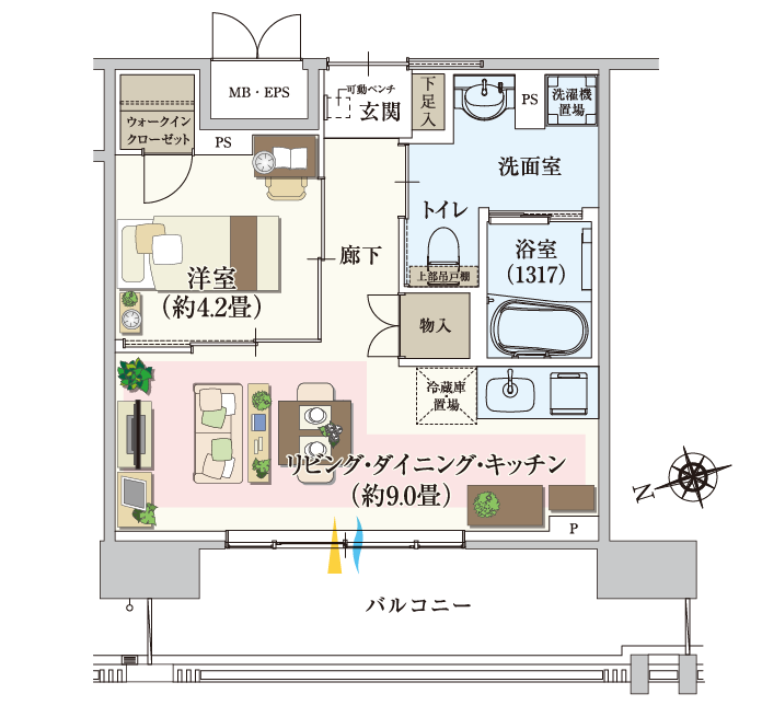 居住空間の間取り図