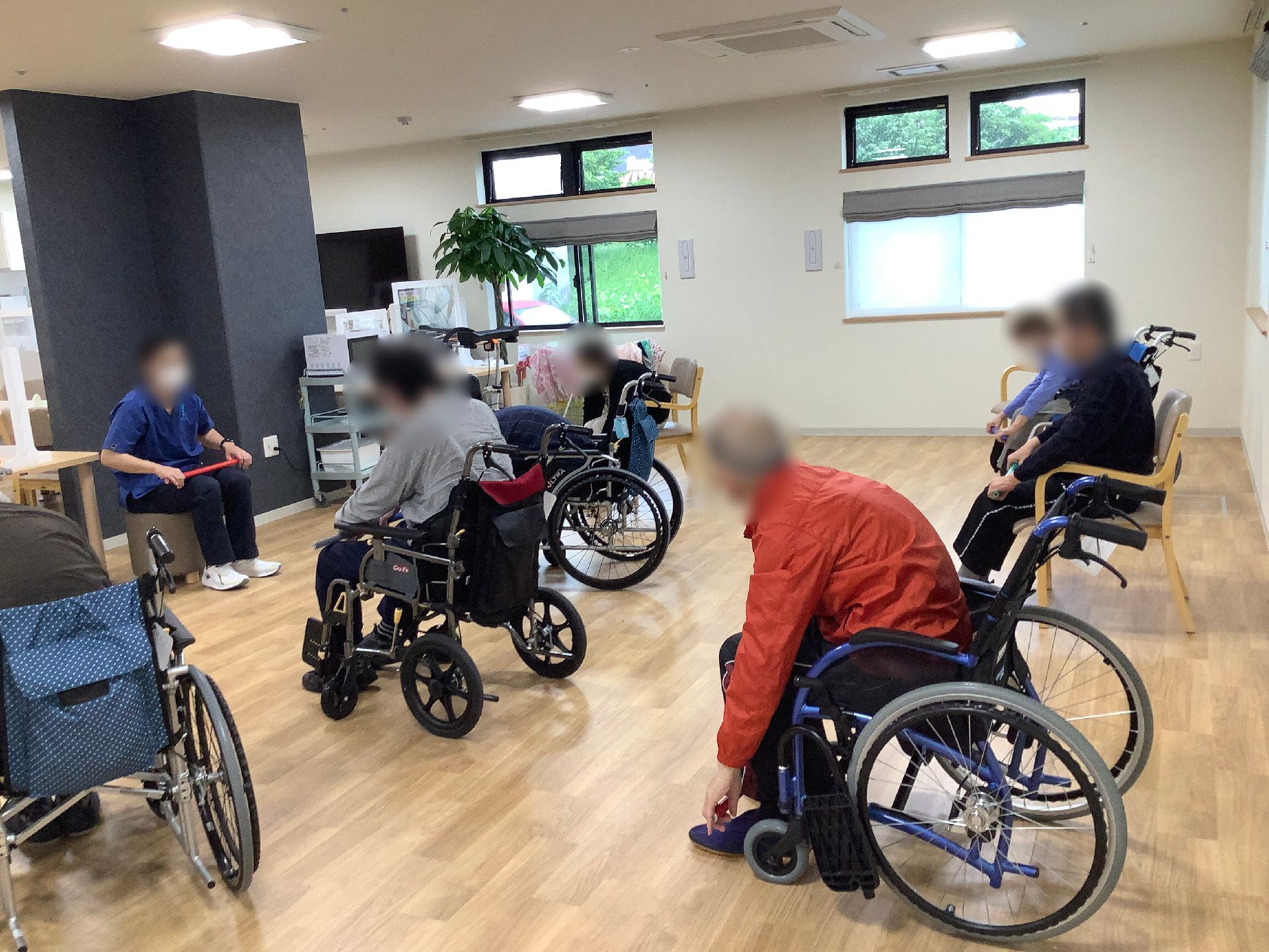 入居者同士でコミュニケーションを取りながらリハビリができます。