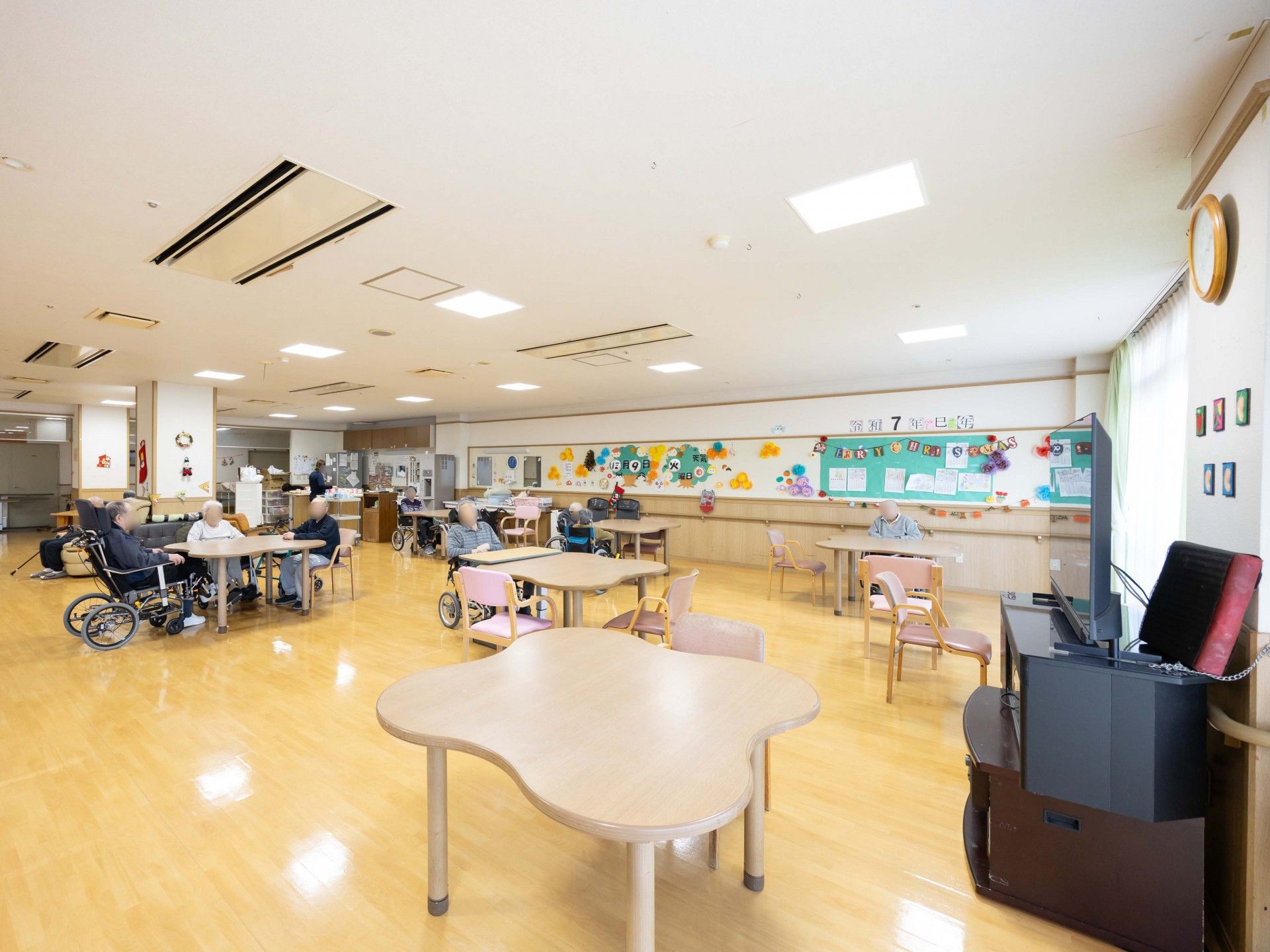 明るい共有スペース