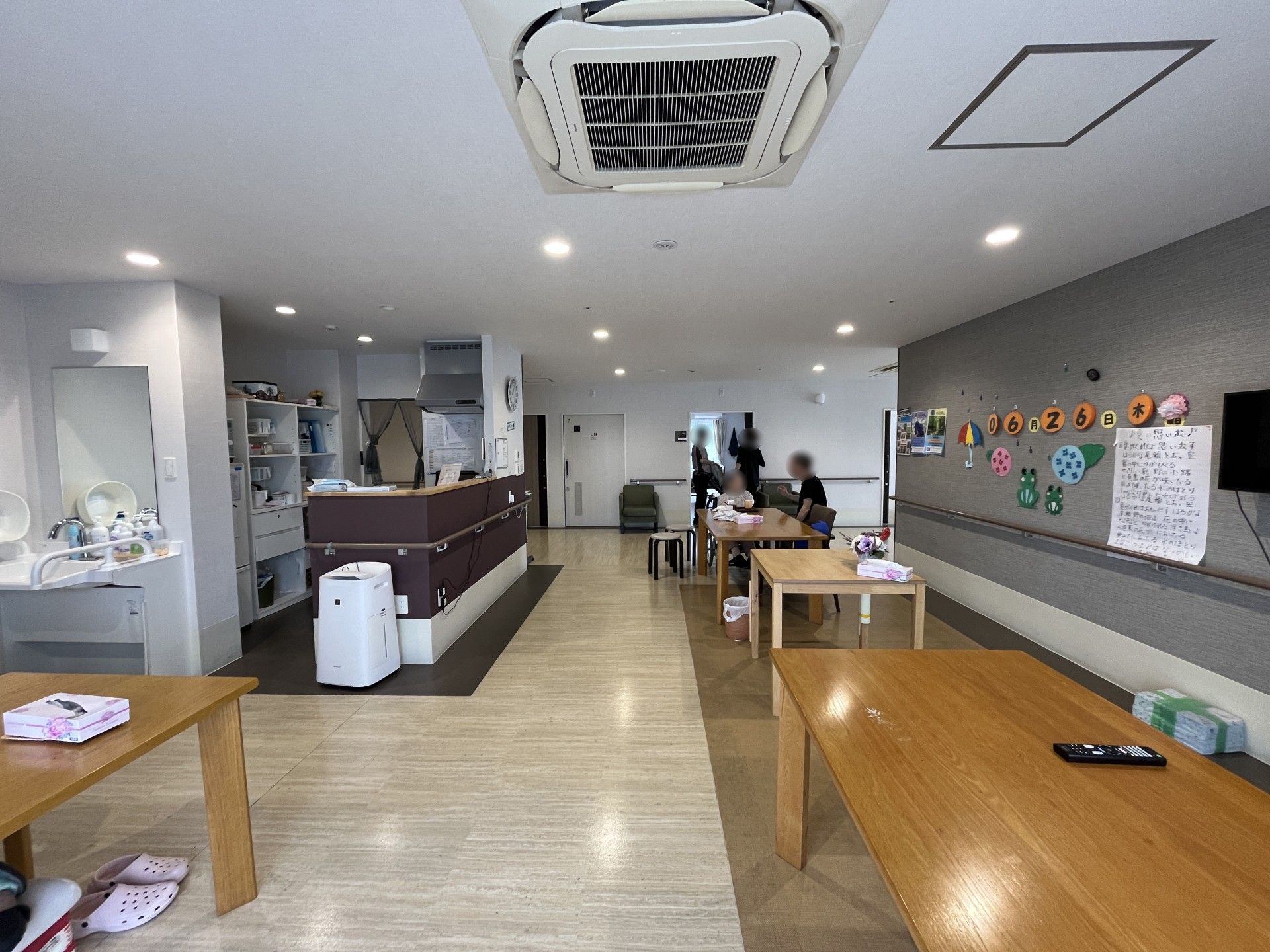 明るい共有スペース