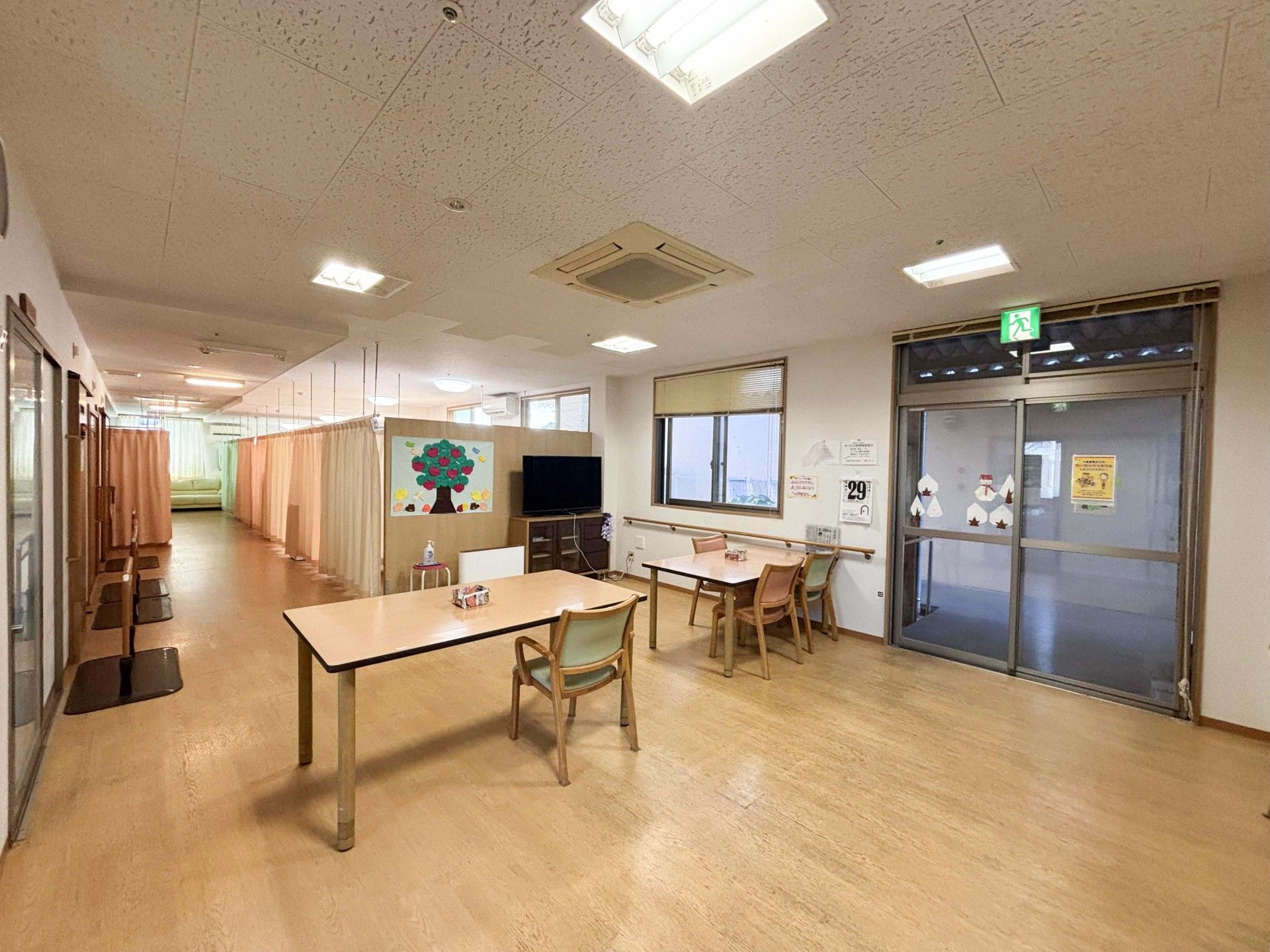 明るい共有スペース