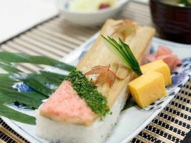パジャマ姿でベッドに横になっている高齢女性に温かく介護に当たるエプロン姿の女性。
