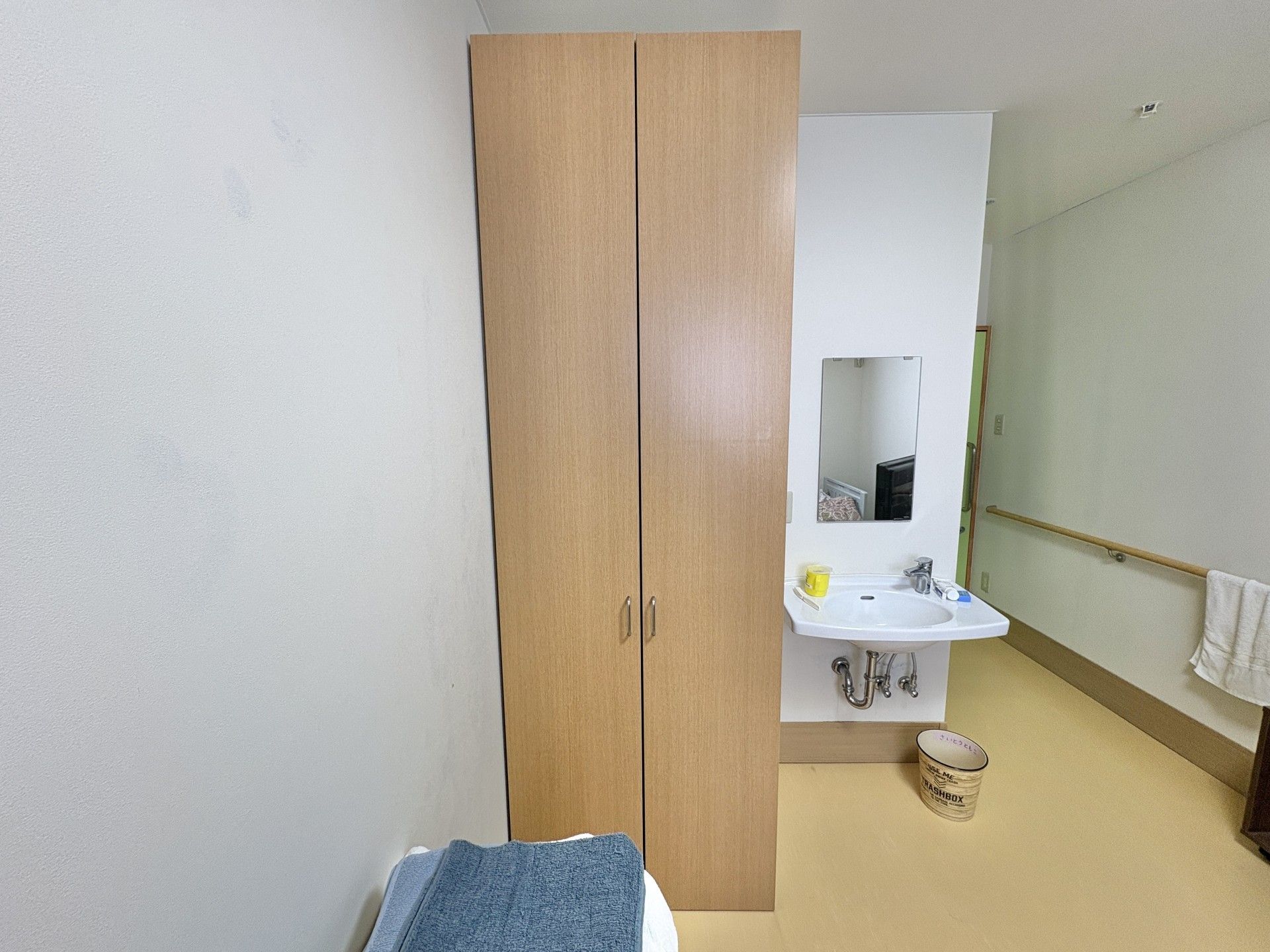 洗面台と収納のある部屋