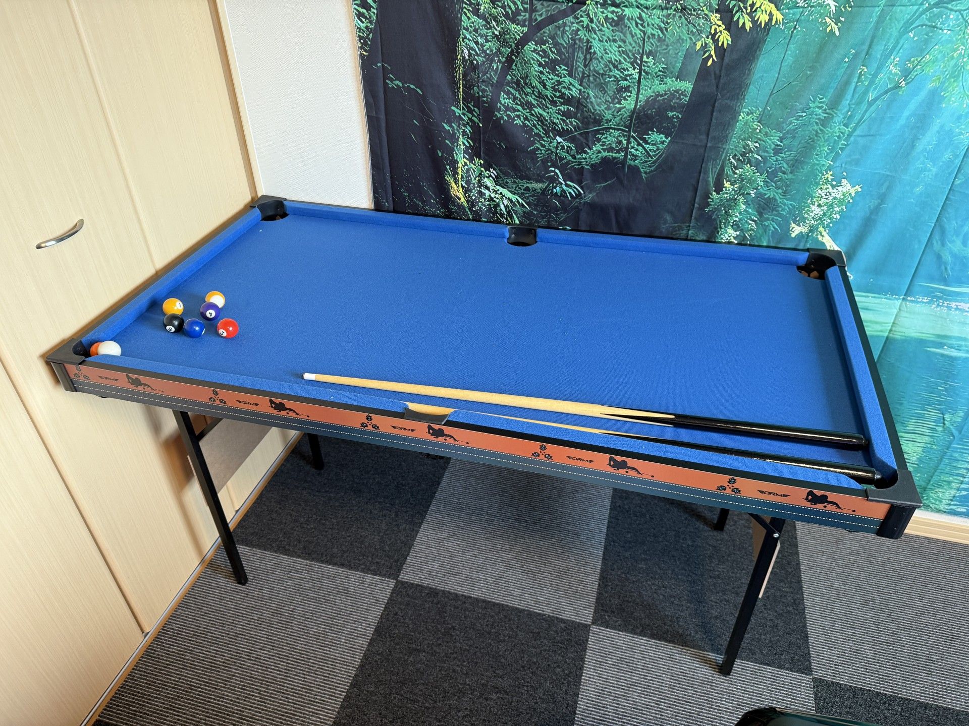 ビリヤード台のある部屋