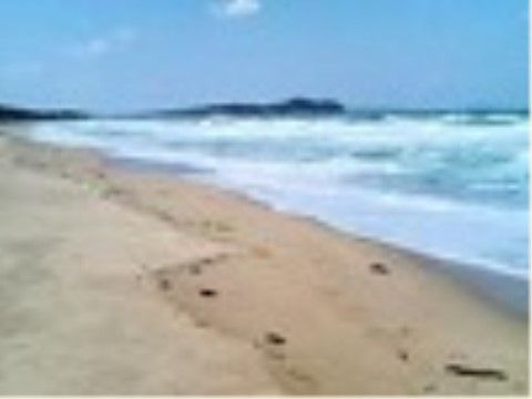 徒歩圏内に、青い空の下、青い海と砂地が広がる場所がある。天候の良い日には散歩や海水浴が楽しめるようになっている。