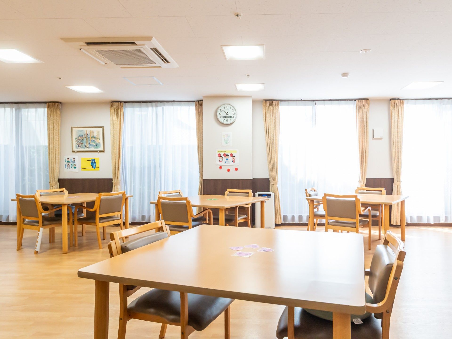 明るい共有スペース