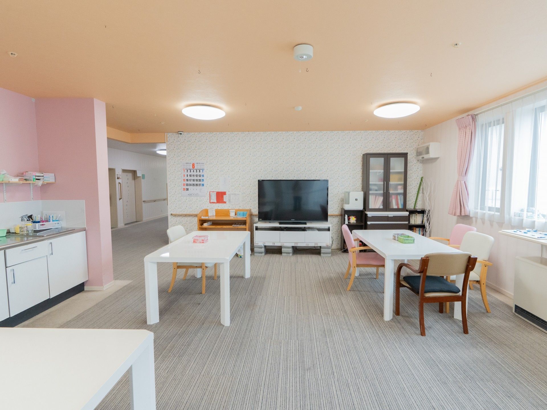 明るい共有スペース