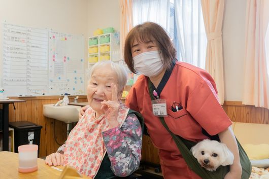 スタッフと入居者様