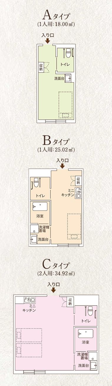 ココファン元橋本の居室の間取り図