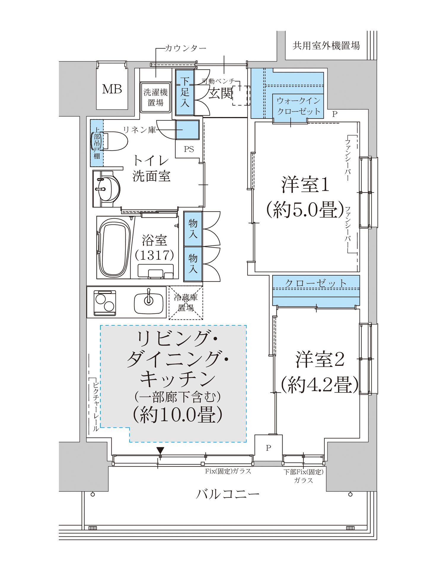 オウカス志木の間取り図