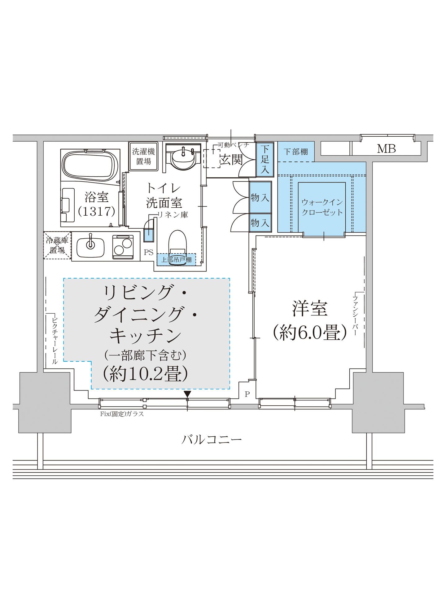 オウカス志木の間取り図