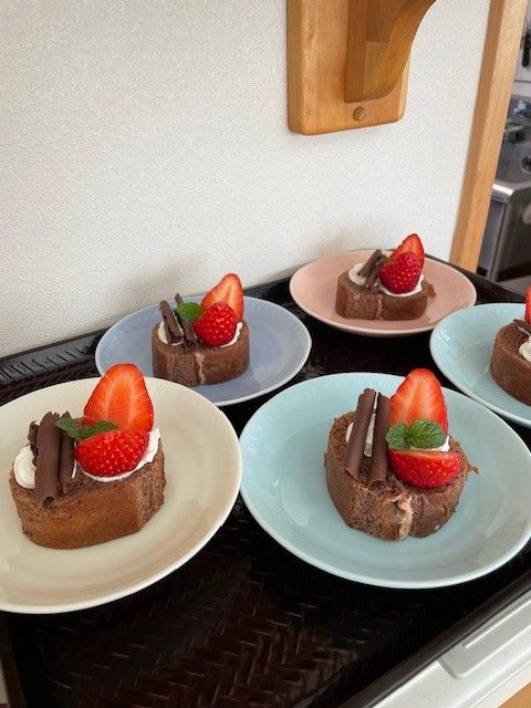 手作りスイーツのプレート