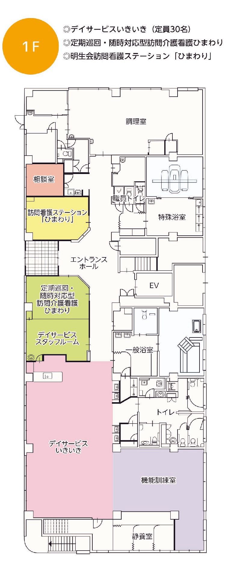 ハートケアタウンぬくもりの1Ｆのフロアマップ