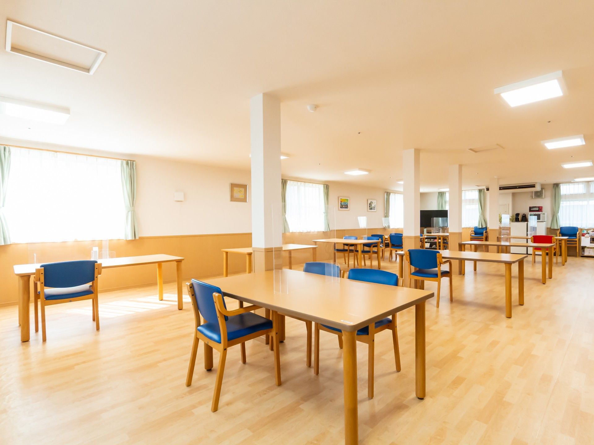 明るい共有スペース