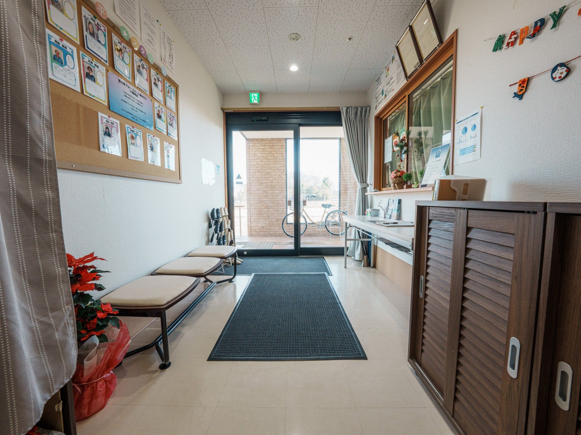 明るいエントランス