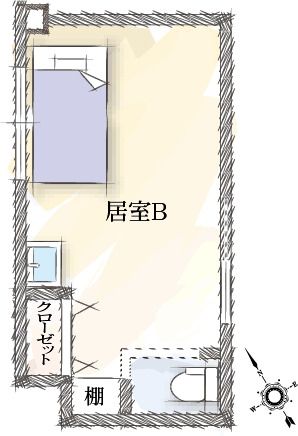 かえでシニアアルヴァンタウンのＢTypeの間取り図