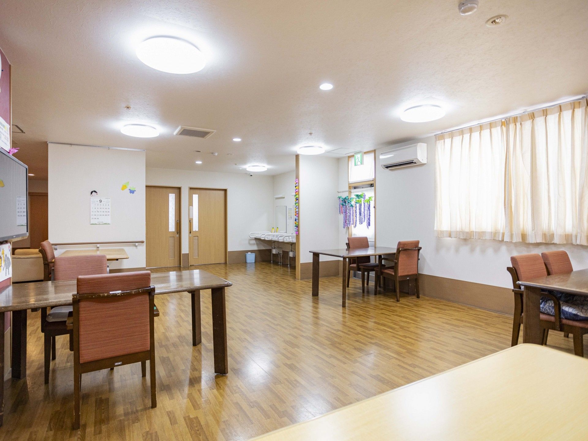 明るい共有スペース