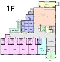サービス付き高齢者向け住宅 柚庵の1Ｆのフロアマップ