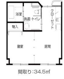 ラ・プラス青山のグリーンルームの間取り図