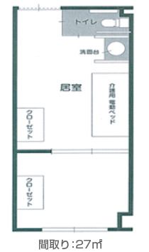 ラ･プラスヒルトップのグリーンルームの間取り図
