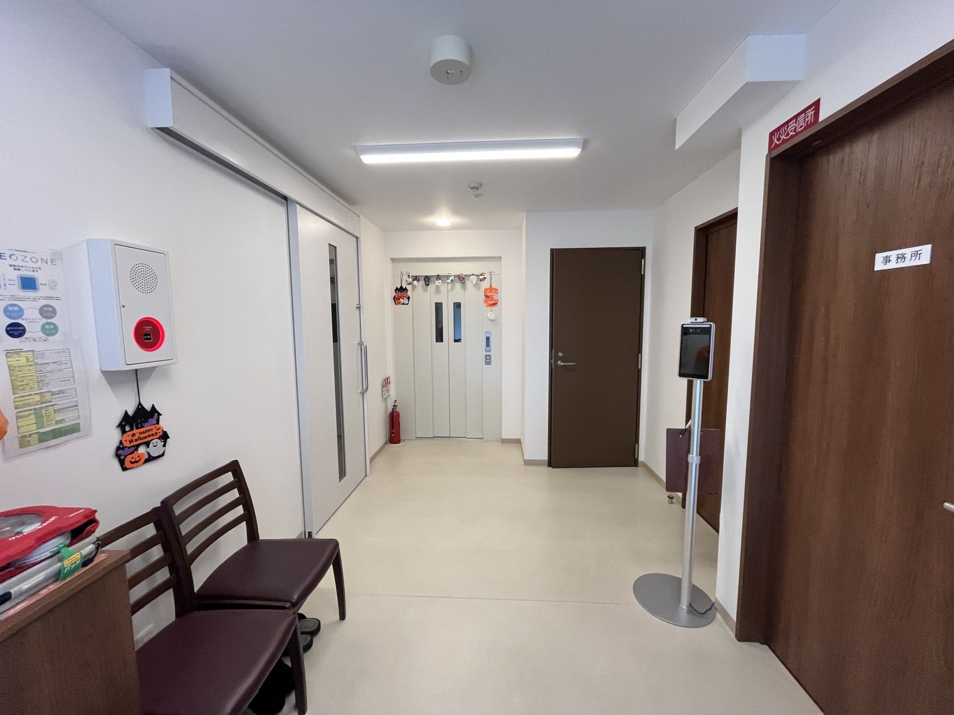 明るい廊下の様子