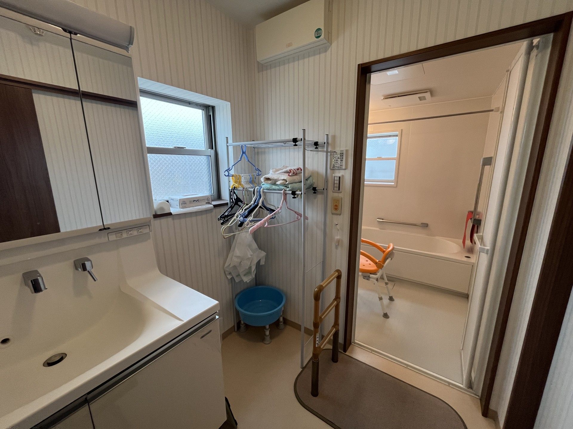 使いやすい洗面所と浴室