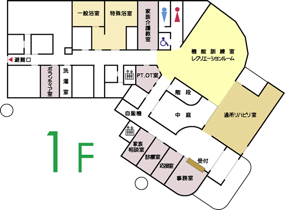 明瞭な施設の平面図