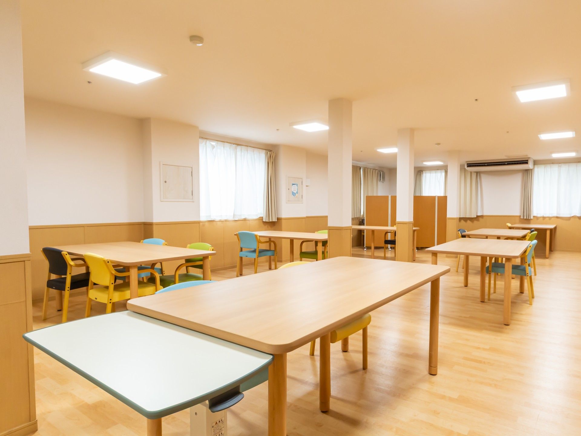 明るい共有スペース