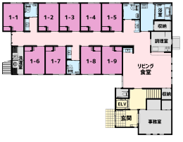 明瞭な居室配置図