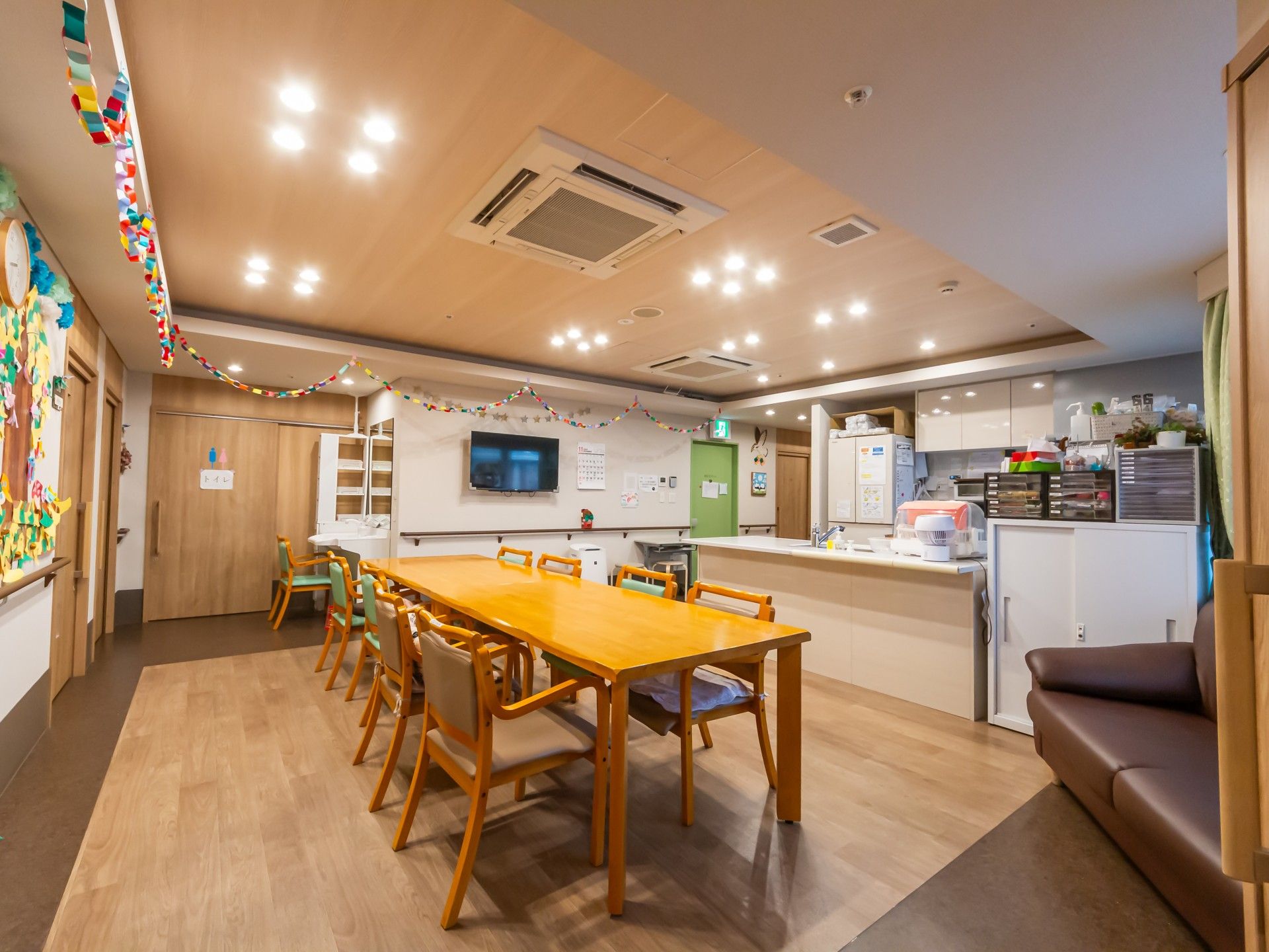 温かみのある共有スペース