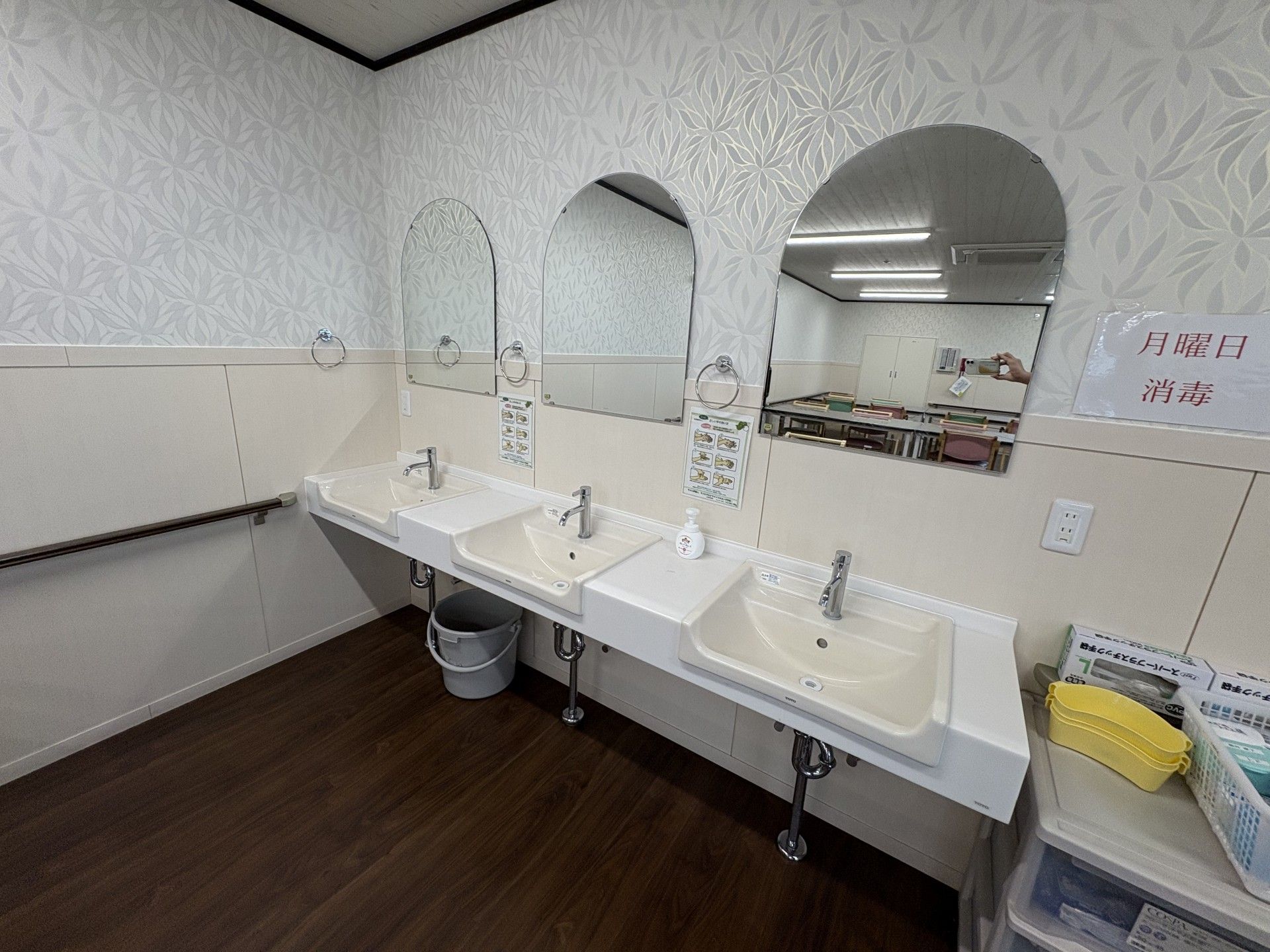 清潔な洗面台のエリア