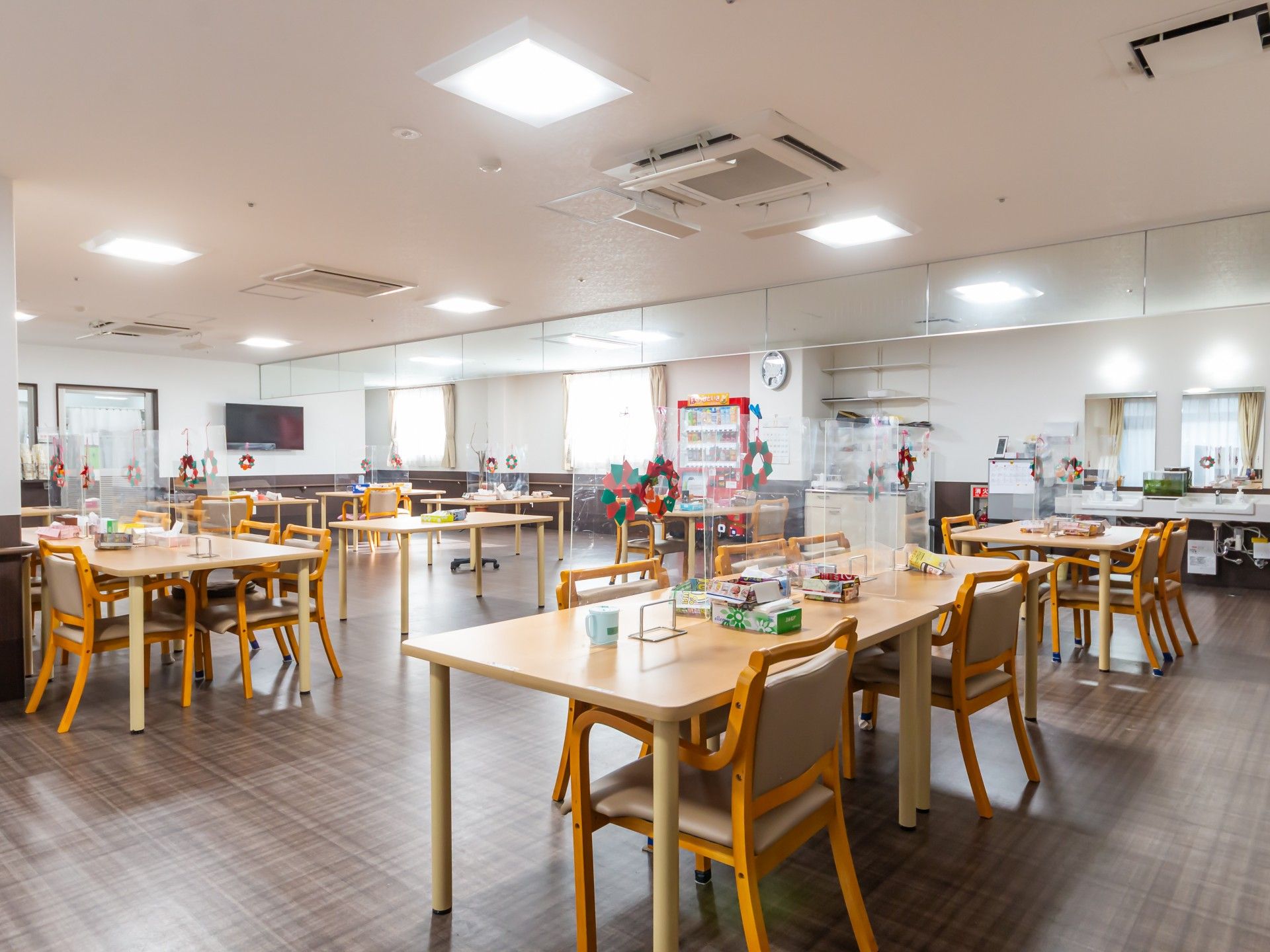 明るい共有スペース