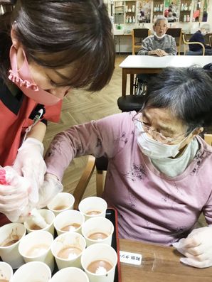 スタッフと入居者様