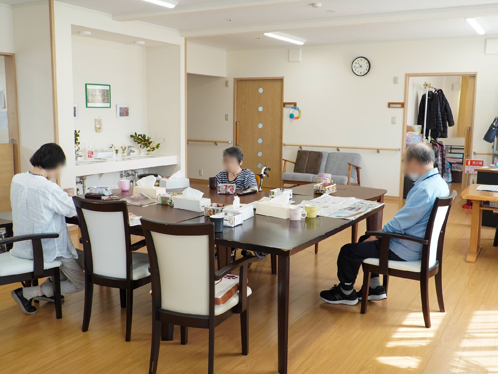 長机のある共有スペース