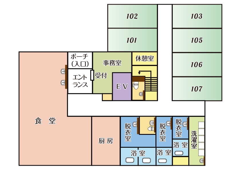 施設の間取り図