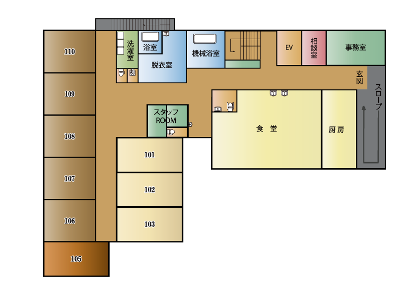 施設の間取り図