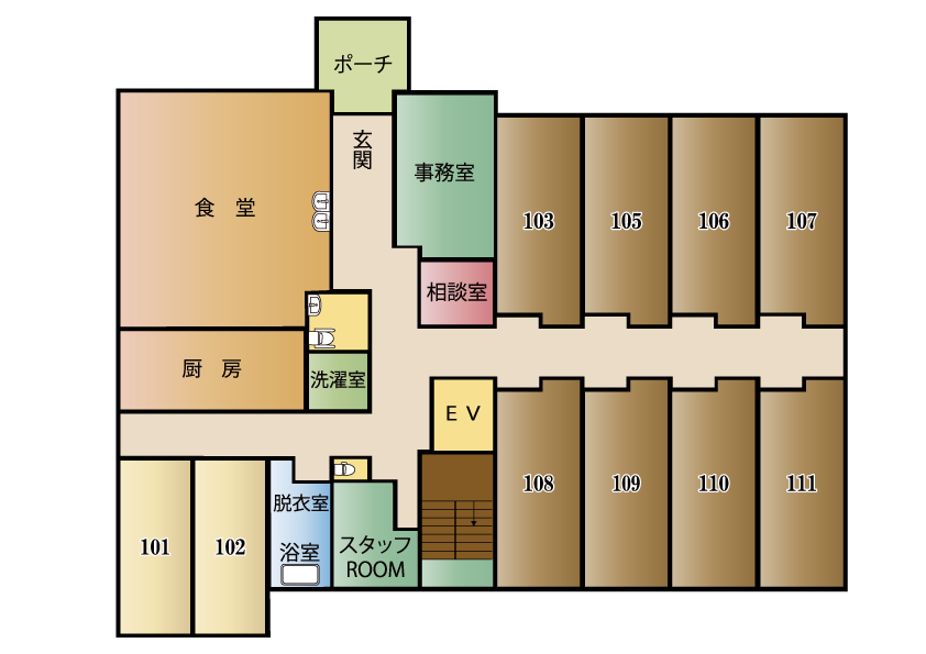 施設の間取り図