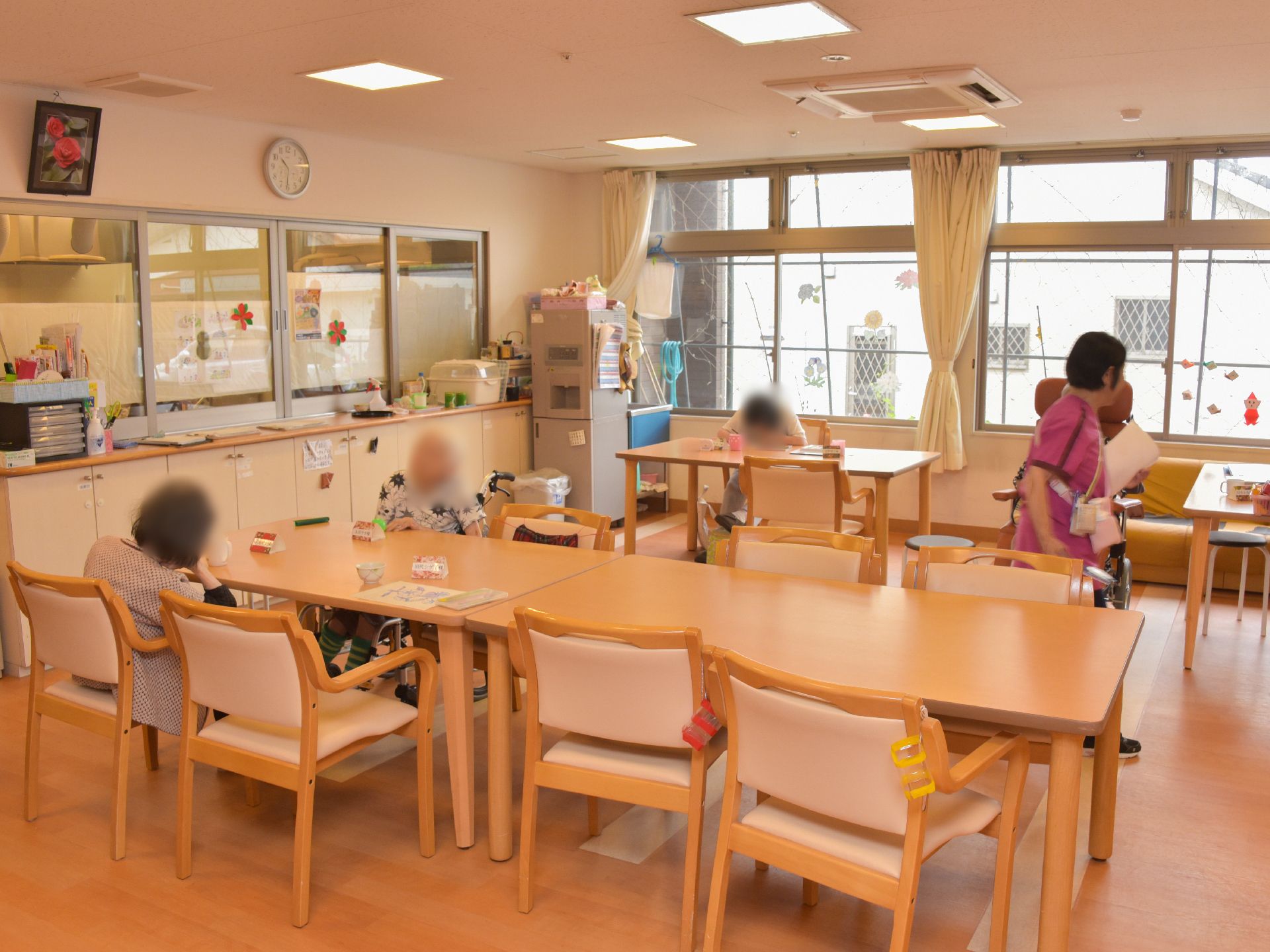 入居者様同士で交流や会話を楽しむことができる共有スペース