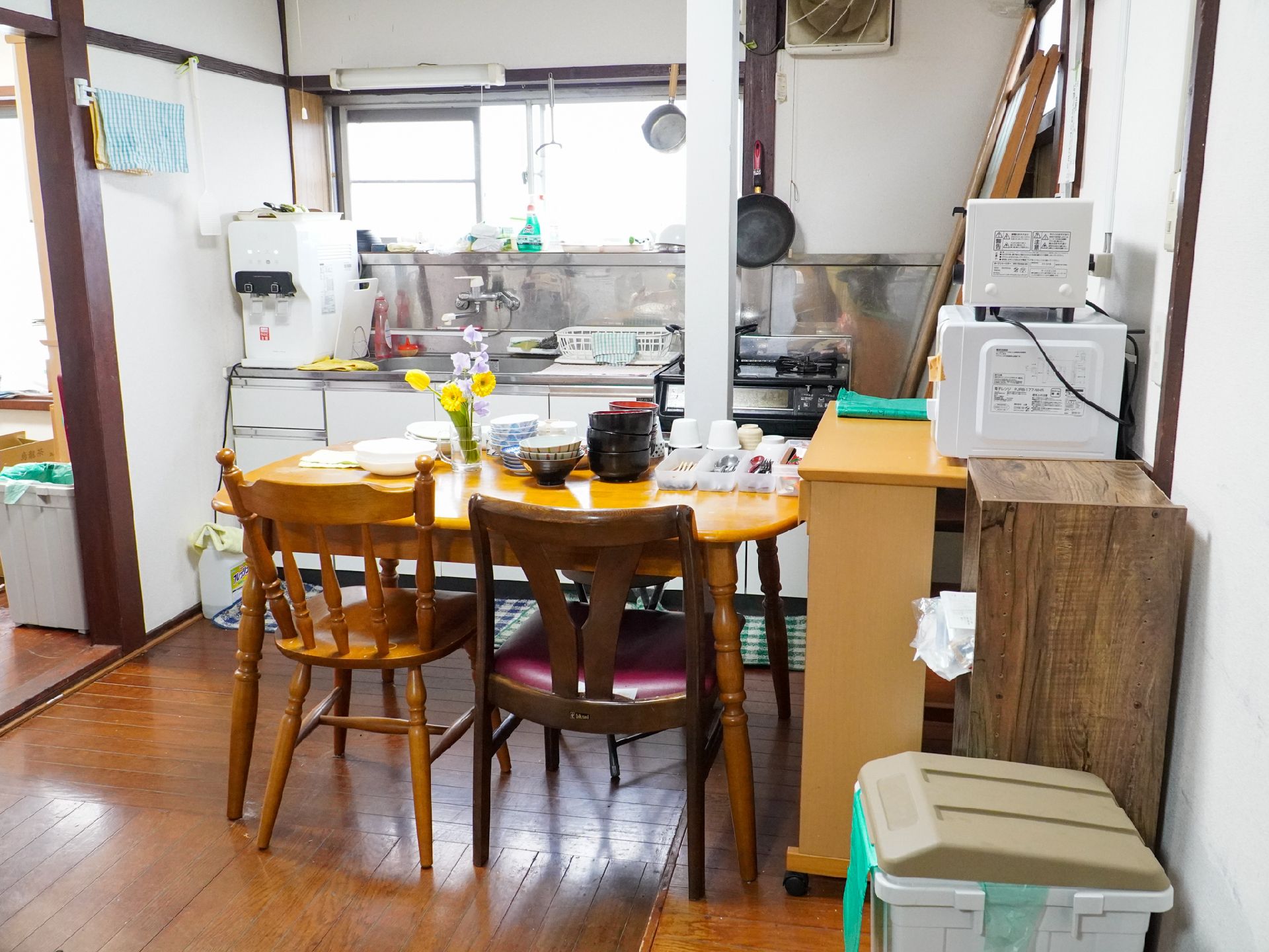 親戚や入居者とコミュニケーションを取れる共有スペース