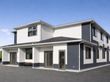 白を基調とした外壁の2階建て老人ホーム