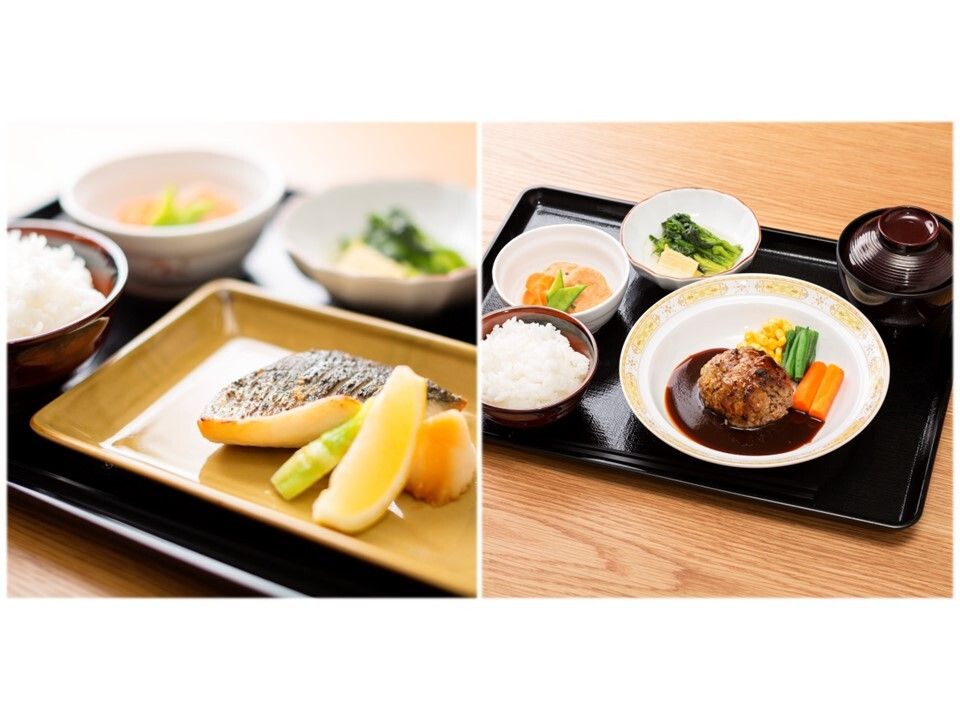 和食と洋食のお食事例