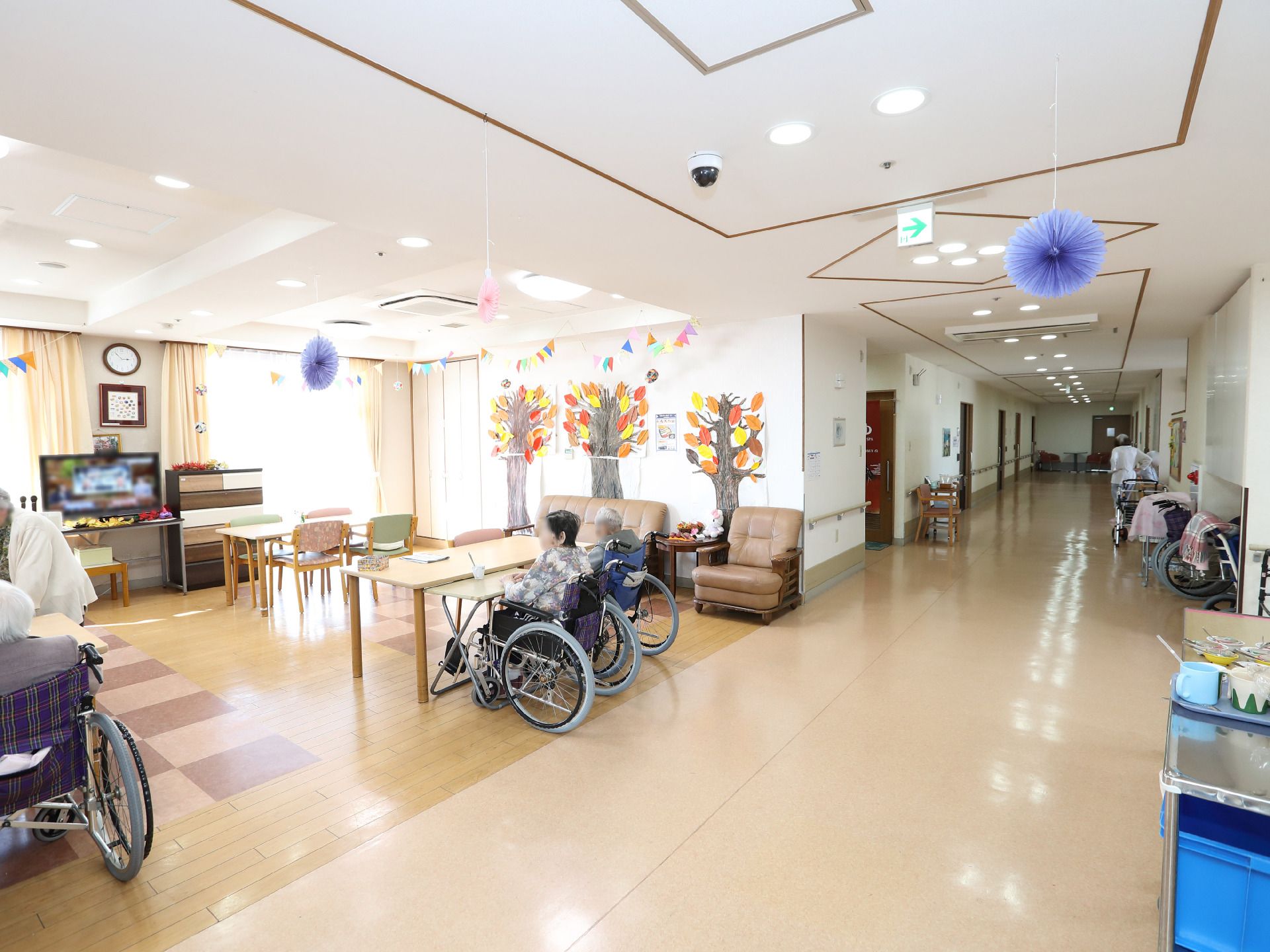 入居者同士でコミュニケーションを取ることが可能な共有スペース