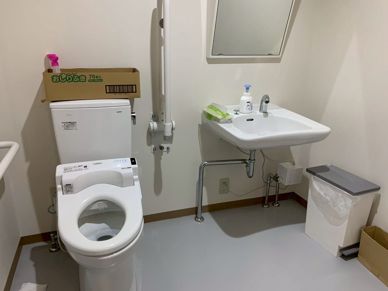 清潔なトイレ設備